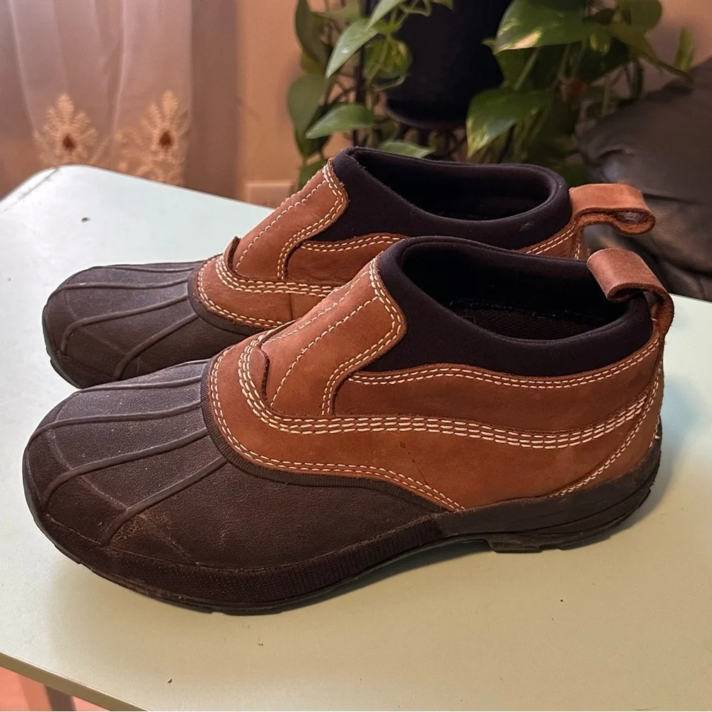 L.L. Bean Storm Chaser 4 Women’s Slip On Boots Brown Black Waterproof Size 8.5 M